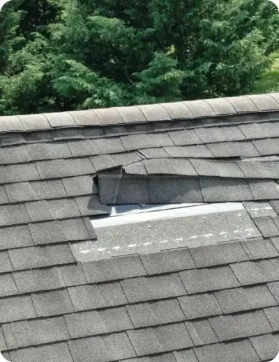Damaged shingles in Bath