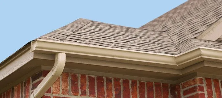gutter installation on a brick home in Ohio