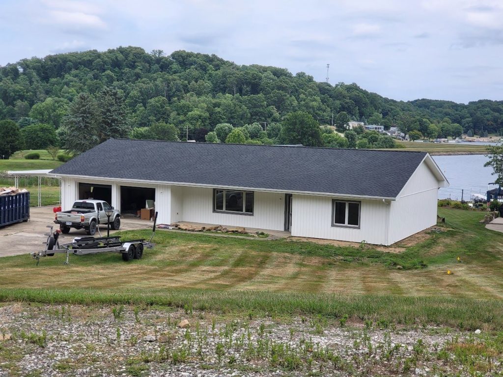 Residential home with new roof replacement in Ohio